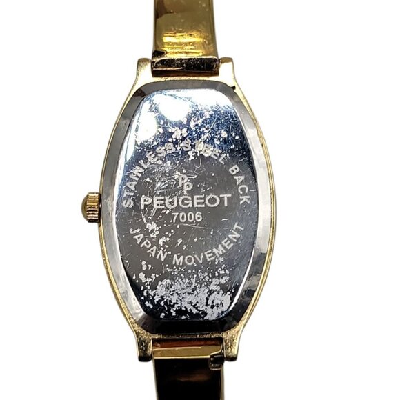 Peugeot Ladies Watch Quartz 21mm MOP Swarovski Crystal Dial 5.5" Gold Tone 7005 - Picture 12 of 12